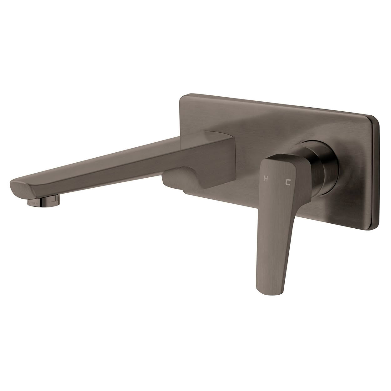 Eclipse Wall Mounted Basin Mixer - Brushed Gunmetal (PVD)
