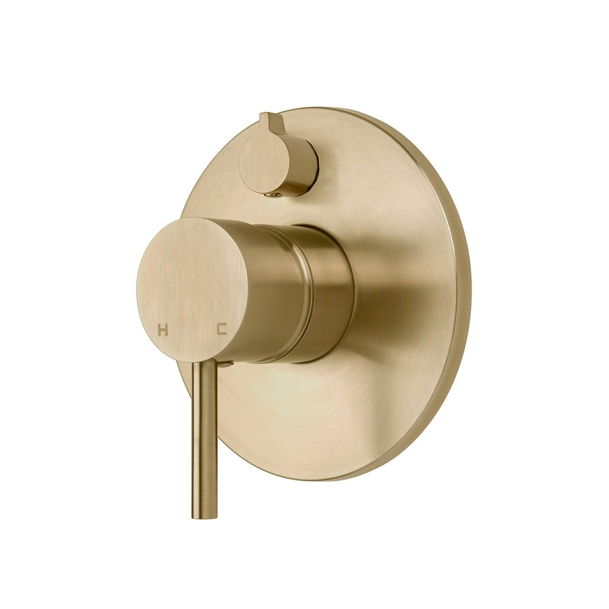 EcoMinimal Diverter Shower Mixer - Brushed Brass (PVD)