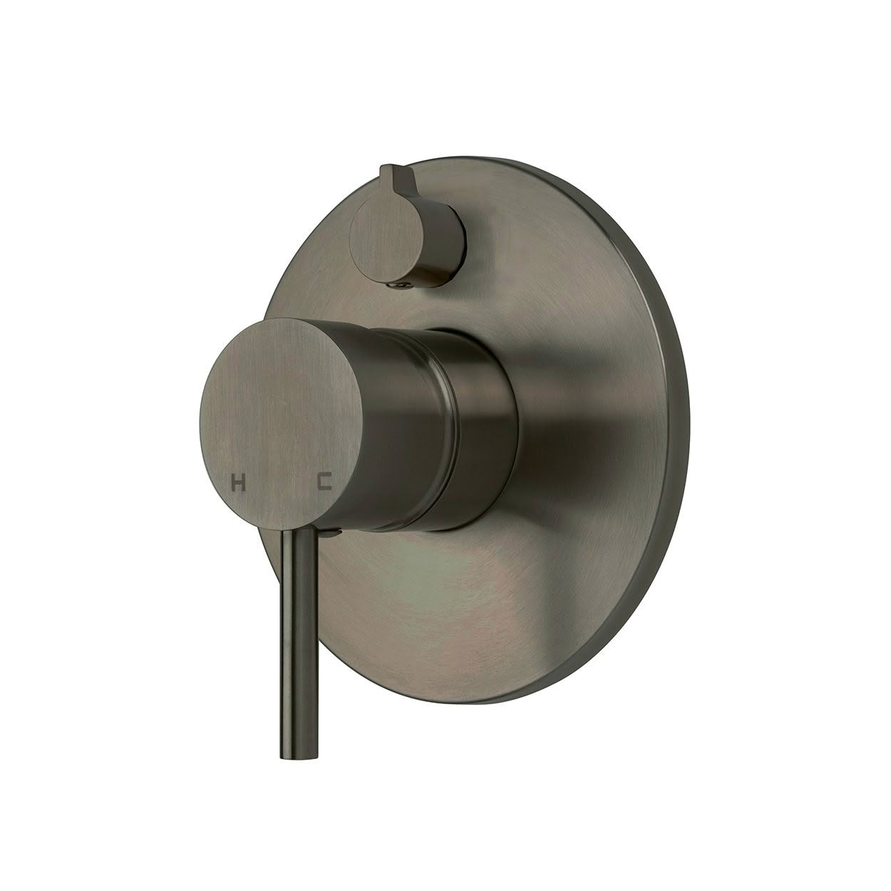 EcoMinimal Diverter Shower Mixer - Brushed Gunmetal (PVD)