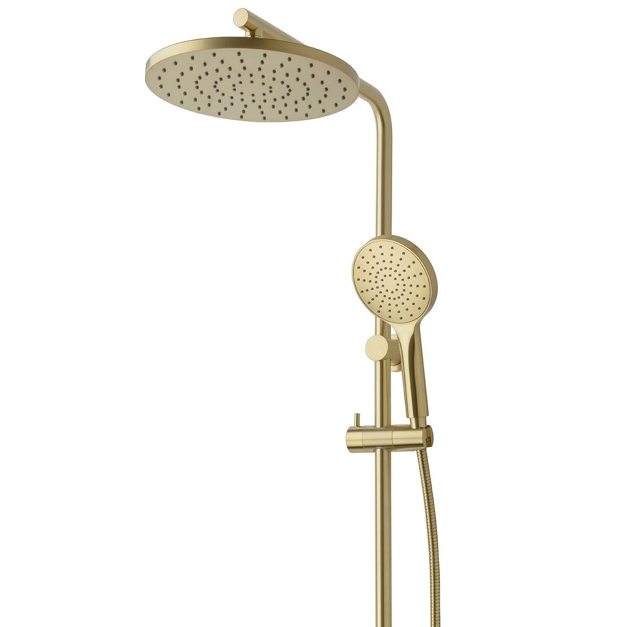 EcoMinimal Double Head Shower - Brushed Brass (PVD)