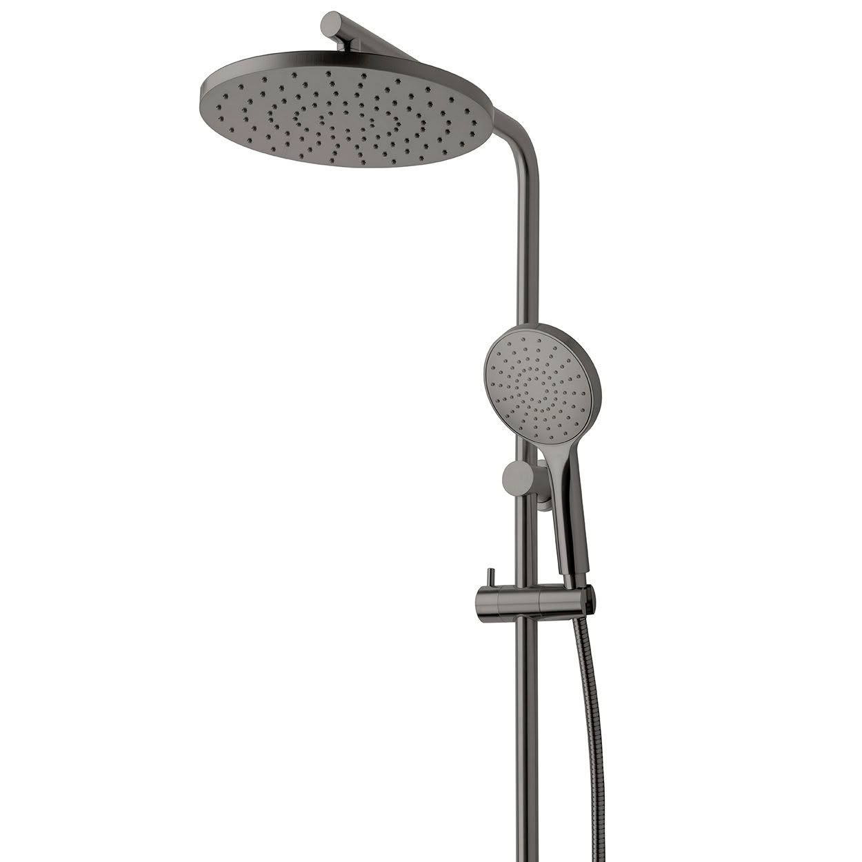 EcoMinimal Double Head Shower - Brushed Gunmetal (PVD)