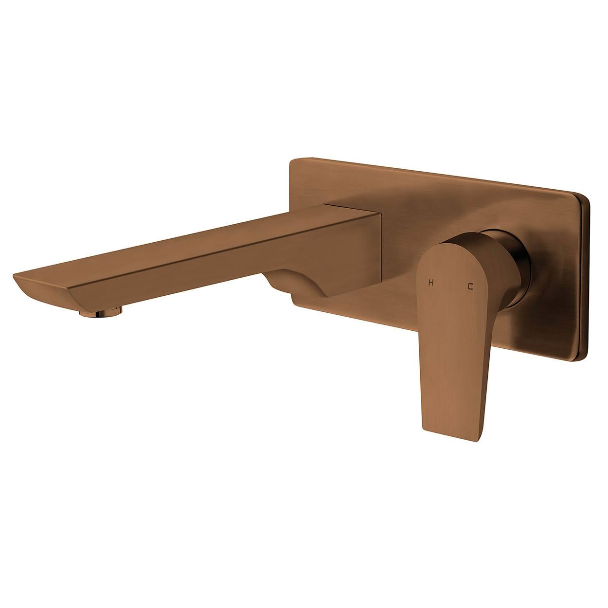 Olympia Wall Mounted Bath Mixer - Brushed Copper (PVD)