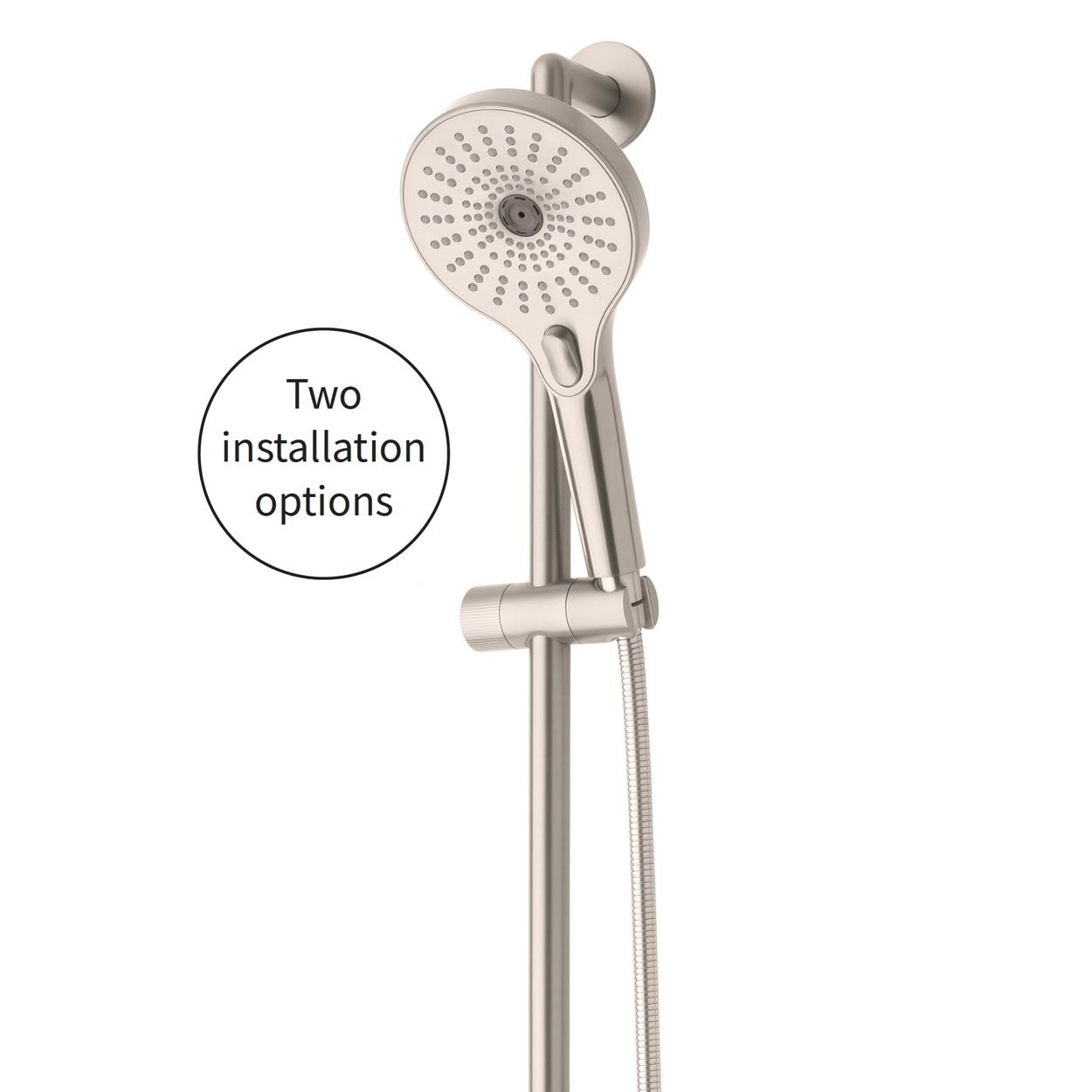 VOX63RSS Onyx Multi-Fit Slide Shower Triple Function in Brushed Stainless