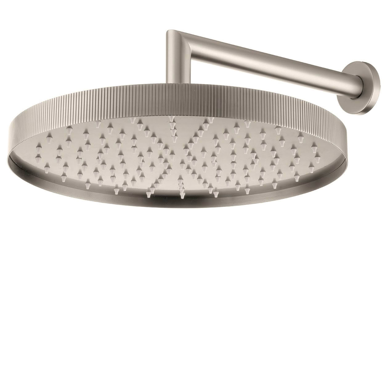 VOX81RWSS Onyx Wall Mounted Shower Drencher with grooved edge in Brushed Stainless