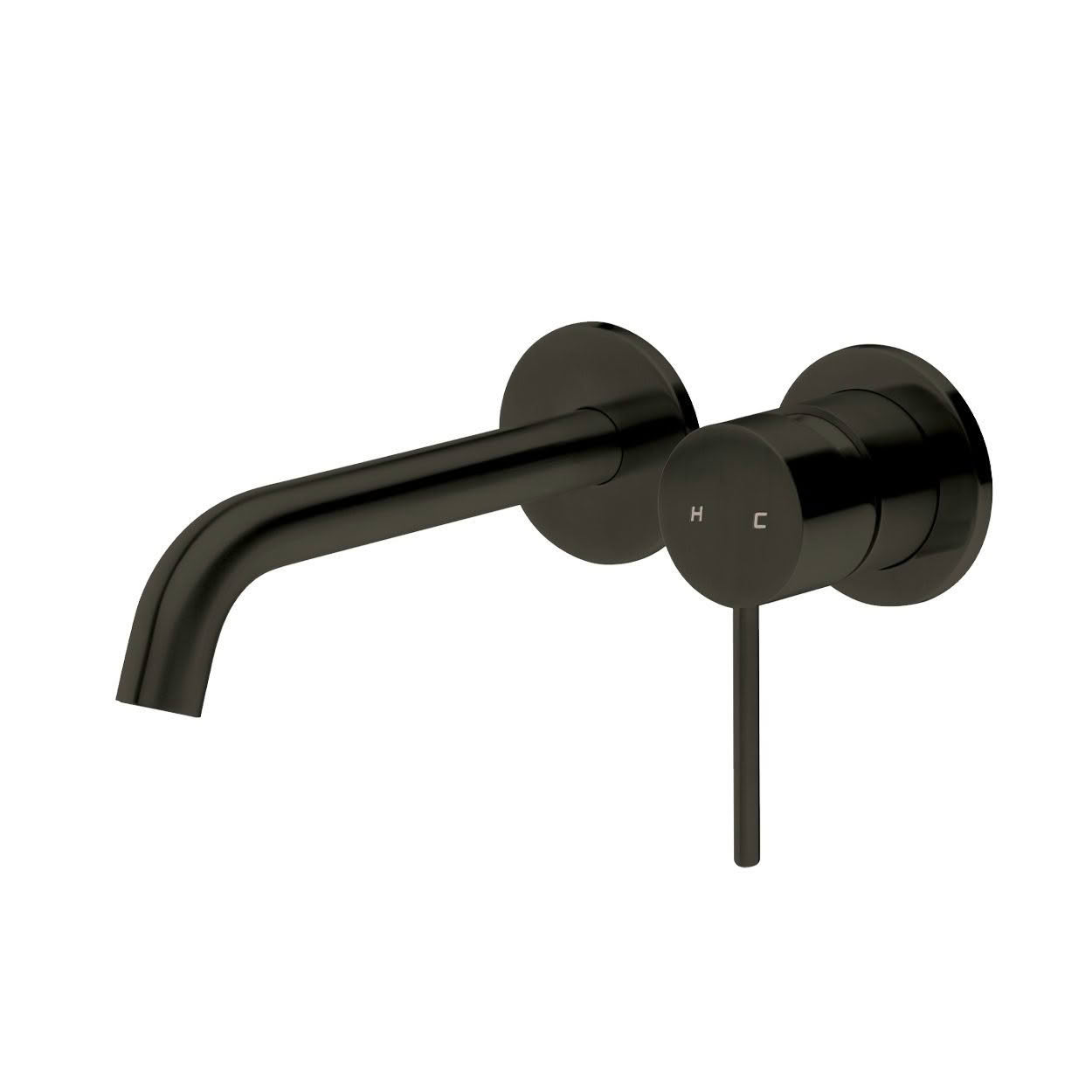 Storm Wall Mounted Basin Mixer - Brushed Black (PVD)
