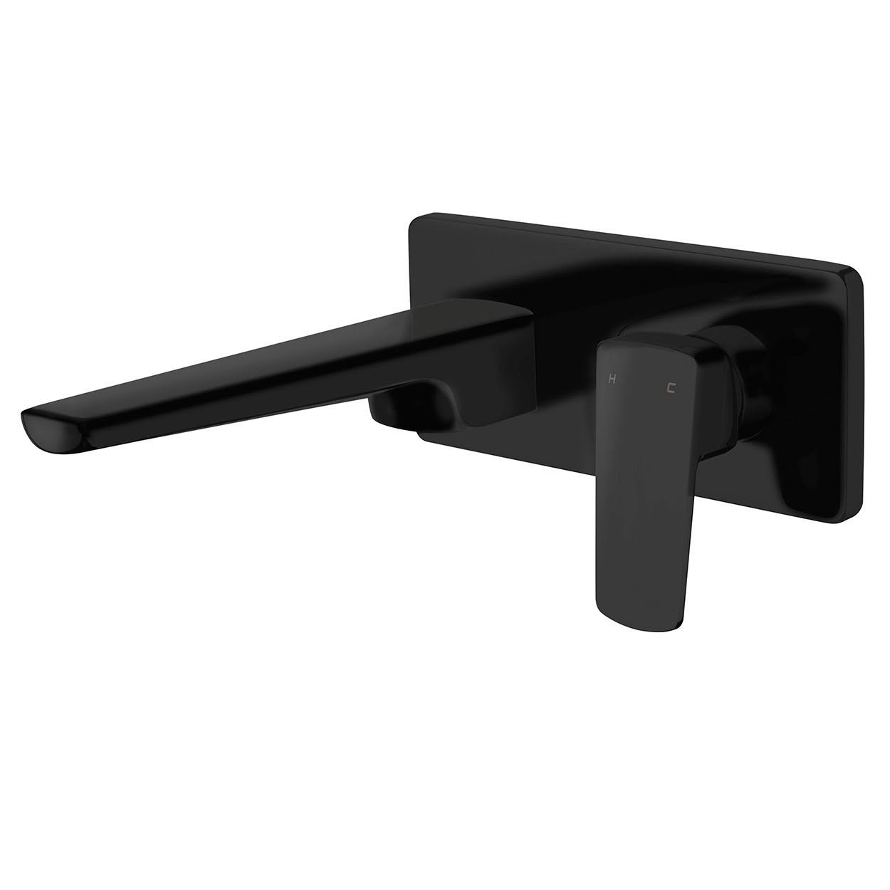 Tide Wall Mounted Basin Mixer - Matte Black